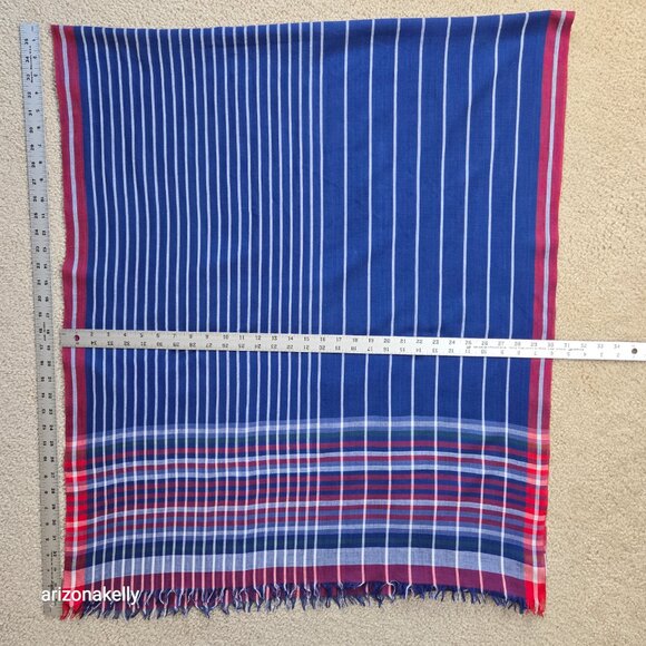 Brooks Brothers Cotton Lightweight Scarf BLUE - Picture 9 of 10